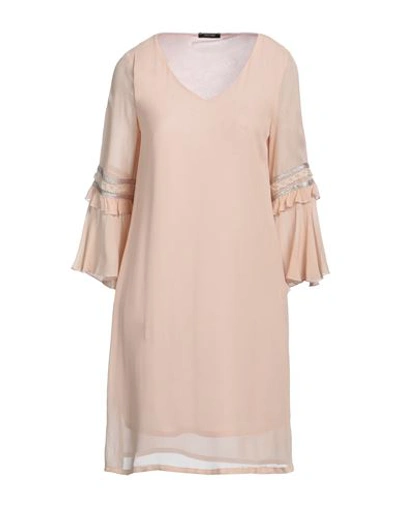 Shop Fracomina Woman Mini Dress Blush Size S Viscose In Pink