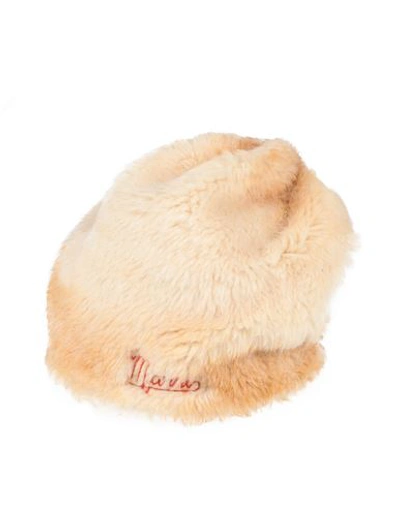 Marni Woman Hat Beige Size L Lambskin In Beige