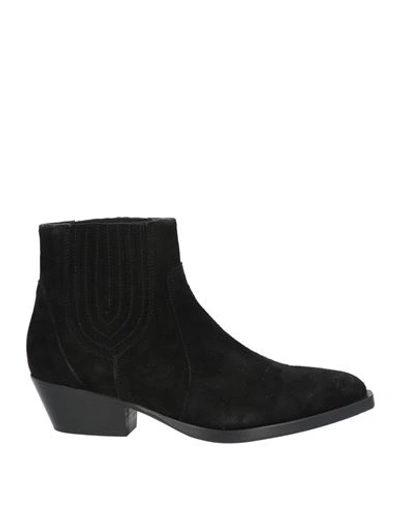 Shop Michelediloco Woman Ankle Boots Black Size 7 Leather