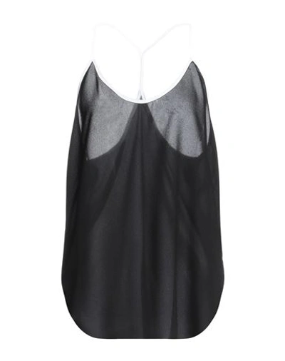 Shop T+art Woman Top Black Size M Polyester