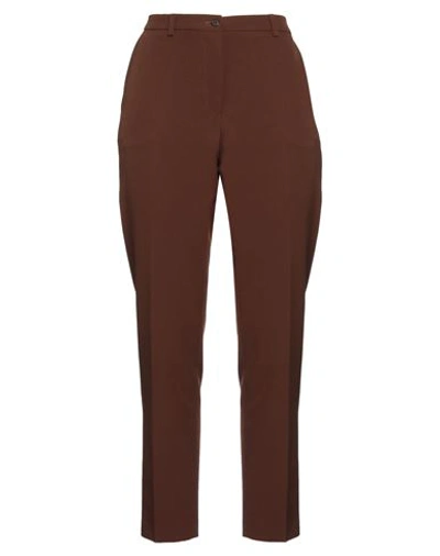 Seventy Sergio Tegon Seventy Venezia Woman Pants Brown Size 10 Polyester, Elastane In Brown