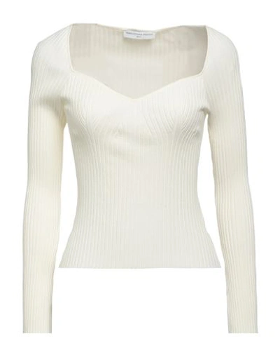 Shop Maria Vittoria Paolillo Mvp Woman Sweater Ivory Size 6 Viscose, Polyester In White