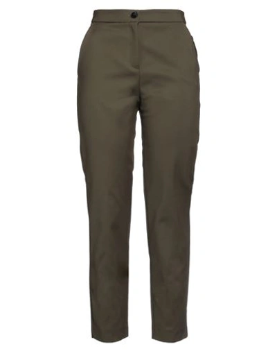 Nenette Woman Pants Military Green Size 8 Viscose, Polyamide, Elastane In Green