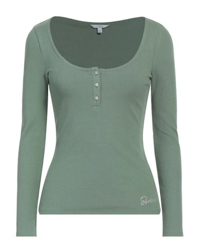 Shop Guess Woman T-shirt Military Green Size S Viscose, Lycra