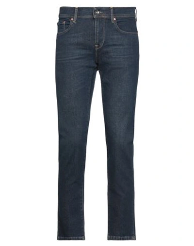 0/zero Construction Man Jeans Blue Size 31 Organic Cotton, Elastane In Blue