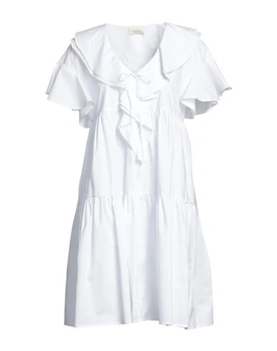 Shop Bohelle Woman Mini Dress White Size 8 Cotton