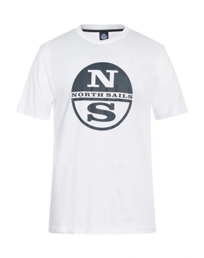 Shop North Sails Man T-shirt White Size S Cotton