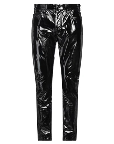 Shop Saint Laurent Man Pants Black Size 32 Polyester