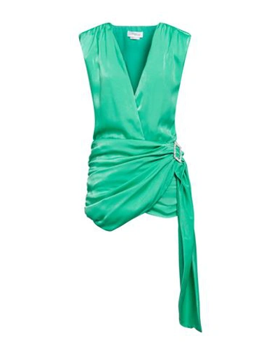 Shop Cinqrue Woman Mini Dress Green Size Xs Polyester