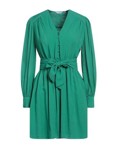 Shop Caliban Woman Mini Dress Green Size 6 Viscose, Wool