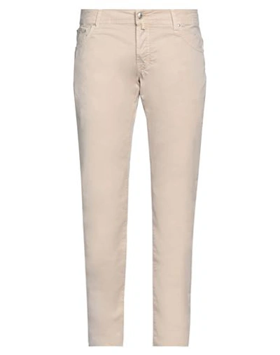 Shop Jacob Cohёn Man Pants Cream Size 32 Cotton, Elastane In White