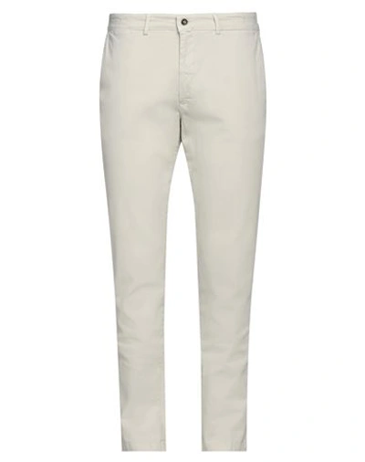 Shop Exigo Man Pants Light Grey Size 40 Cotton, Elastane