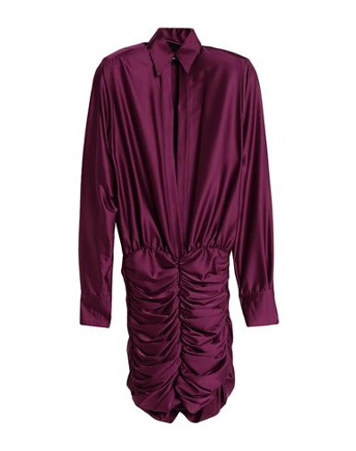 Shop Agua Project Woman Mini Dress Deep Purple Size 4 Viscose, Elastane
