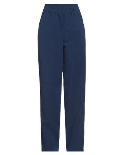 Shop Merci .., Woman Pants Navy Blue Size 6 Polyester, Viscose, Elastane