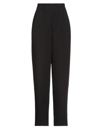Merci .., Woman Pants Camel Size 10 Polyester, Viscose, Elastane In Black