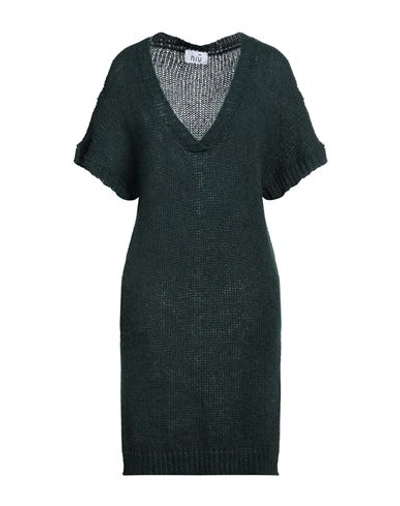 Niū Woman Sweater Dark Green Size M Acrylic, Polyamide, Alpaca Wool, Viscose, Metallic Polyester In Green