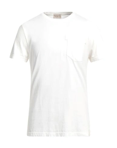 Shop Brooksfield Man T-shirt Cream Size S Cotton In White