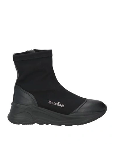 Shop Rucoline Woman Sneakers Black Size 8 Soft Leather, Textile Fibers