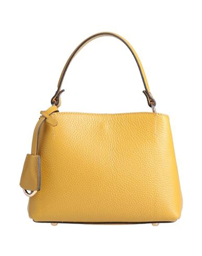 Shop Gianni Notaro Woman Handbag Ocher Size - Calfskin In Yellow