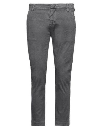 Shop Entre Amis Man Pants Steel Grey Size 32 Cotton, Polyurethane, Elastane, Viscose