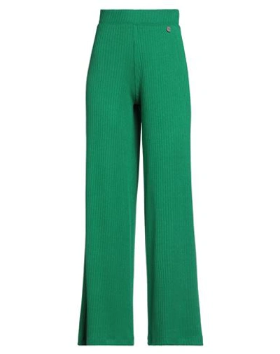 Shop Berna Woman Pants Green Size L Viscose, Polyamide, Polyester