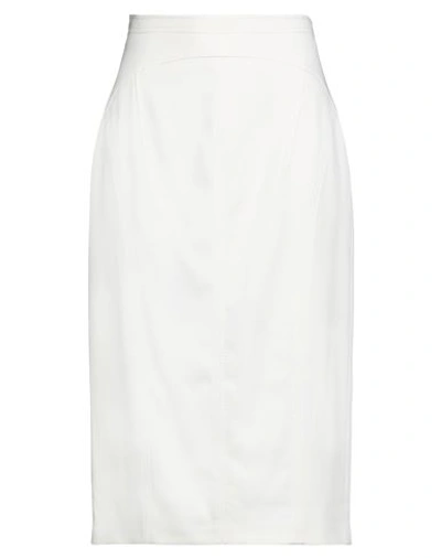 Shop N°21 Woman Midi Skirt Ivory Size 10 Viscose, Elastane In White