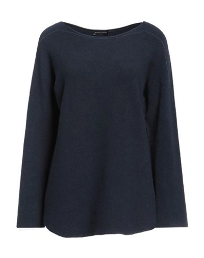 Spadalonga Woman Sweater Navy Blue Size 6 Acrylic, Polyamide, Wool, Viscose In Navy Blue