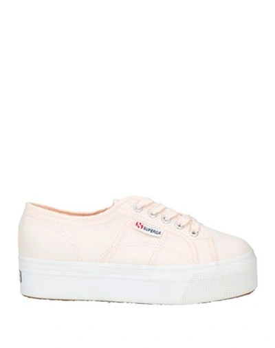Shop Superga Woman Sneakers Light Pink Size 8 Textile Fibers