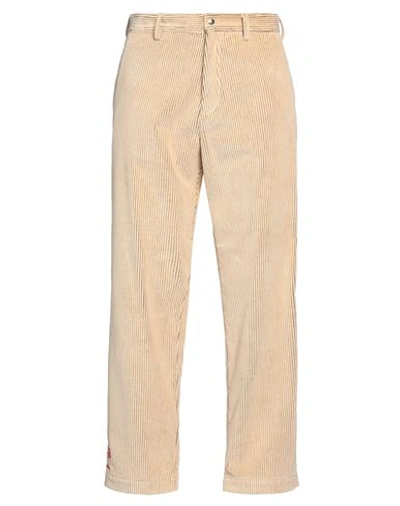 Shop Ranra Man Pants Beige Size M Polyester, Cotton, Elastane