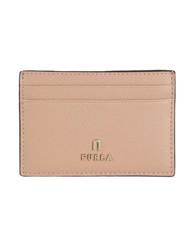 Shop Furla Camelia S Card Case Woman Document Holder Blush Size - Soft Leather In Pink