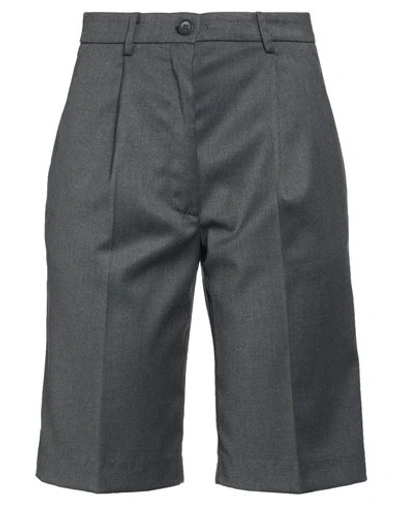 Shop 8pm Woman Shorts & Bermuda Shorts Lead Size S Polyester, Viscose, Elastane In Grey