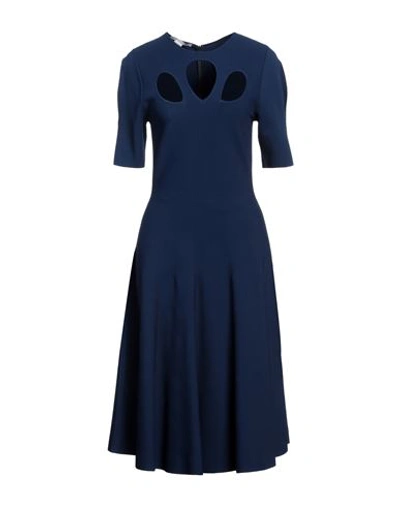 Shop Stella Mccartney Woman Midi Dress Blue Size 4-6 Viscose, Polyester