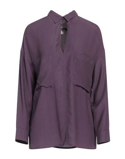 Shop 8pm Woman Top Purple Size S Acetate, Silk