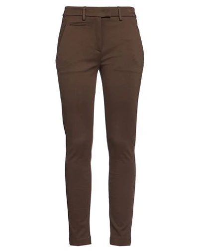 Shop Dondup Woman Pants Brown Size 27 Viscose, Polyamide, Elastane