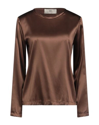 Shop Jucca Woman Top Dark Brown Size 6 Silk, Elastane