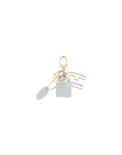 Shop Furla Venus Keyring Arch Woman Key Ring Sky Blue Size - Metal, Soft Leather