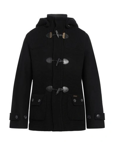 Shop Bark Man Coat Black Size L Wool, Polyamide