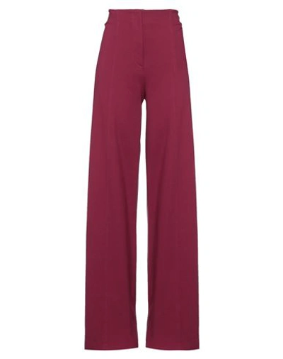 Shop Liviana Conti Woman Pants Garnet Size 6 Viscose, Polyamide, Elastane In Red