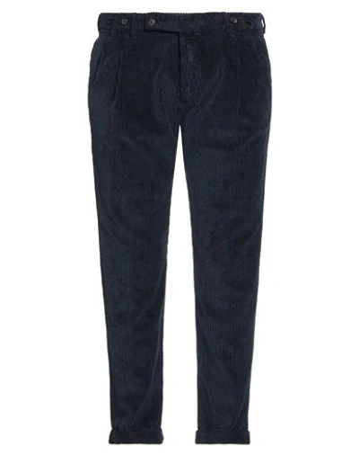 Shop Berwich Man Pants Navy Blue Size 38 Cotton