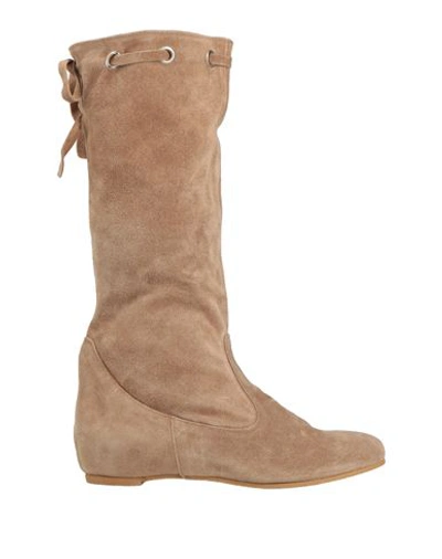 Shop Stele Woman Boot Sand Size 7 Soft Leather In Beige