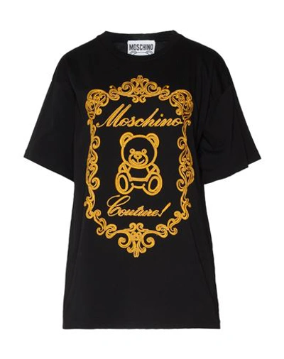 Shop Moschino Woman T-shirt Black Size S Organic Cotton