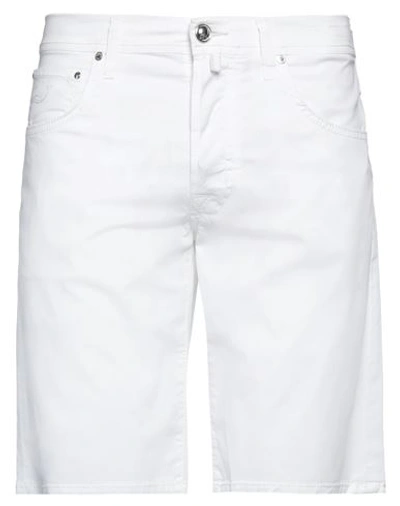 Shop Jacob Cohёn Man Shorts & Bermuda Shorts White Size 30 Cotton, Elastane