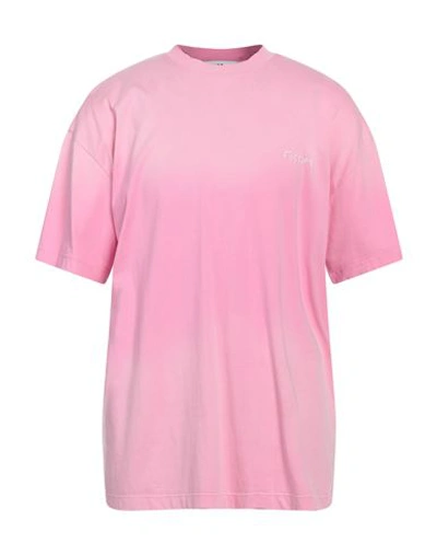 Shop Msgm Man T-shirt Pink Size L Cotton