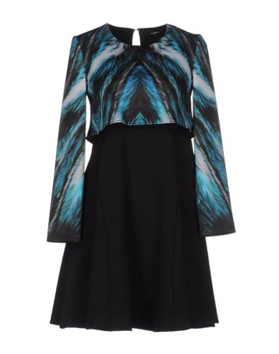 Shop Byblos Woman Mini Dress Azure Size 4 Polyester, Elastane, Viscose In Blue