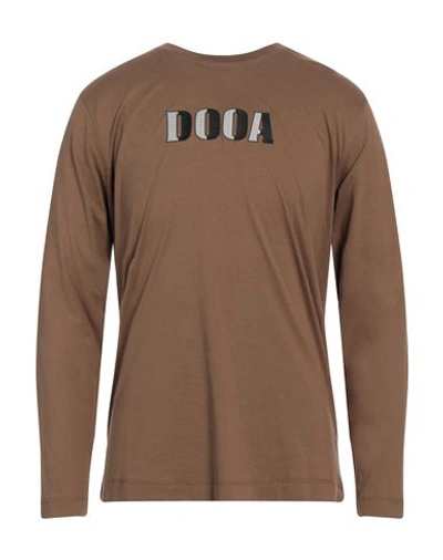 Shop Dooa Man T-shirt Brown Size Xxl Cotton