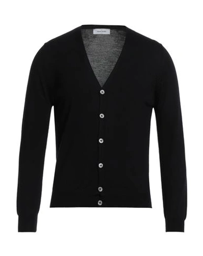 Gran Sasso Man Cardigan Black Size 38 Virgin Wool In Black