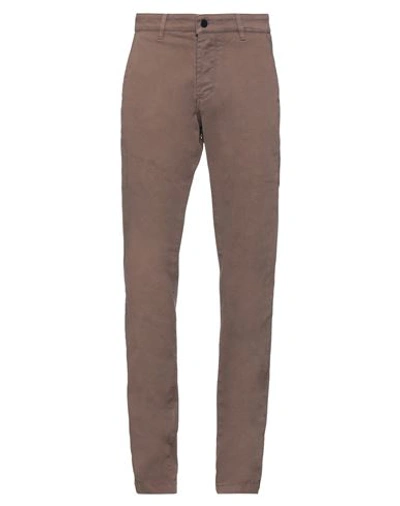 Shop Camouflage Ar And J. Man Pants Brown Size 31 Cotton, Elastane
