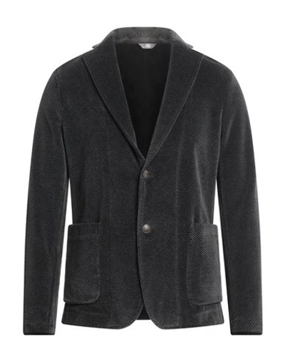 Fradi Man Suit Jacket Black Size 44 Cotton In Black