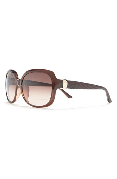 Ferragamo Salvatore  59mm Square Sunglasses In Brown