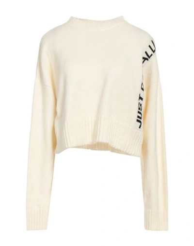 Shop Just Cavalli Woman Sweater Ivory Size S Acrylic, Polyamide, Cotton, Wool, Modal In White
